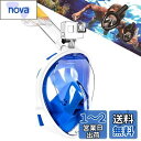 HEARTST シュノーケルマスク 新型フルフェイス型180°超広角 ダイビングマスクスポーツカメラ取付可能 シュノーケリング 楽に呼吸可能 調節可能 男女兼用 子供用 収納便利 (ブルー, L/XL)