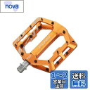Funn(ファン) Funndamental(ファンダメンタル)フラットBMX/MTB ペダル セト -広いプラットフォーム自転車ペダル、9/16-吋 ??鋼車軸(オレンジ)