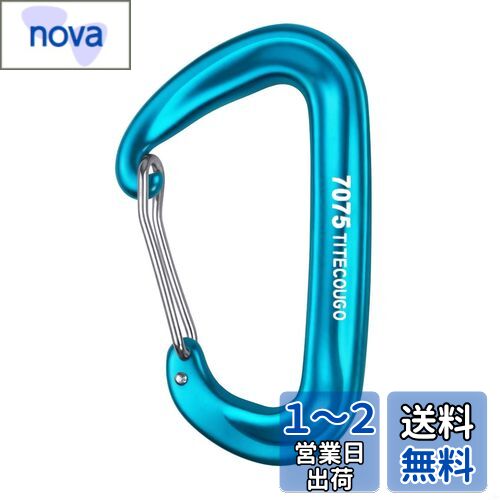 TITECOUGO カラビナ 12Kn 登山用 大 カナビラ Dd リング 工具用 1T スリング ハンモック ベルト ポーチ 道具 釣り 中 付 作業台 金具 ガジェット サイドバッグ ハンモックベルト アクセサリーホルダー 登山釦 スカイブルー 4個