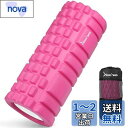 LEEPWEI フォームローラー 筋膜リリース グリッドフォームローラー ヨガポール トレーニング スポーツ フィットネス ストレッチ器具 収納バッグ (ピンク...