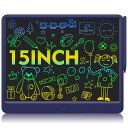 Wicue 超薄型大画面電子メモパッド15インチ カラースクリーン高輝度お絵描きボード スタイラス付き ワンキーロック&ワンキークリア機能付きバッテリー付き 電子メモ メモパッド おえかきボード 伝言板 女の子にも男の子にもギフト(ダークブルー)