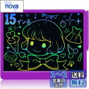 TUGAU 電子メモパッド 15インチ お絵描きボード 大画面デジタルメモ 高輝度 ロック機能搭載 書いて消せるボード お絵かきボード ペン収納 筆談ボード 電池交換可能 LCD電子メモ帳 手書きパッド 伝言ボード (パープル)