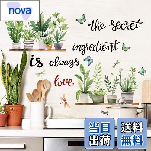 Mestiker 観葉植物とネコのウォールステッカー 3d 植物壁棚 植木鉢 緑の鉢植え 花 緑 葉 プランター 観葉植物 籐 猫 蝶 DIY 立体 インテリア装飾シール モダンアート ポスター ウォールペーパー 壁紙シールインテリア装飾シール DIY壁紙 壁紙ステッカー ウォールペーパー