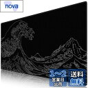 iCasso マウスパッド ゲーミング 大型 デスクマット90x40cm 耐水性 清潔しやすい 滑り止め ゴムベースデスクマット 仕事 ゲーム オフィス ホーム用(神奈川沖浪裏・ホワイトライン)
