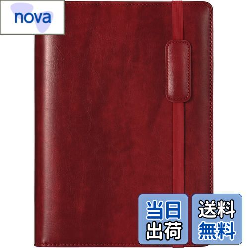 【送料無料】【RIHUA】 システム手帳 A5 手帳 6穴リング スケジュール帳 カバー リフィル付き 革メモ帳 カード収納 ノート システム手帳 手帳カバー ...