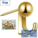 5WYOUKE【10個入】 石膏ボード フック 画鋲 フック ピンフック 耐荷重約5kg 壁 傷つけない おしゃれ ゴールド ミニ 目立たない 押しピン 賃貸 絵画 額縁 時計 カレンダー 飾り用 壁掛け フック 石膏ボード ベニヤ板 木用 フック 収納ケース 付き(4)