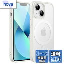 JEDirect iPhone 13 mini 5.4インチ用 マグネット ケース MagSafeに対応 半透明のマット背面 薄型 耐衝撃 カバー (スターライ...