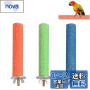 YFFSFDC オウム 止まり木 鳥用パーチ ねじ止め鳥棒 鳥かごパーツ鳥用爪とぎ棒 オウムの立ち棒 爪を磨く 噛む玩具 ケージスタンド 鳥休み場所 ペット用品(10*1.5cm)3本セットランダム色