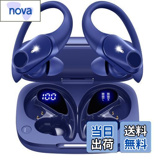 イヤホン bluetooth 耳掛け式イヤホン ワイヤレスイヤホン bluetooth イヤホン 最大40時間再生 ブルートゥースイヤホン Hi-Fi音質 AAC対応 LEDディスプレイ 物理ボタン誤操作なし 落ちないイヤホン 快適装着感 ランニング イヤホン IPX7防水 スポーツ イヤホン 片耳/両耳