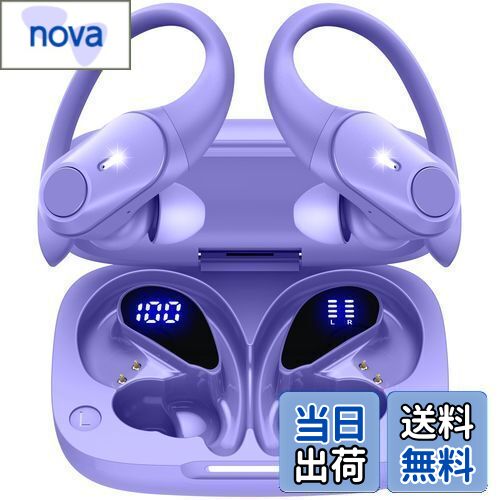 イヤホン bluetooth 耳掛け式イヤホン ワイヤレスイヤホン bluetooth イヤホン 最大40時間再生 ブルートゥースイヤホン Hi-Fi音質 AAC対応 LEDディスプレイ 物理ボタン誤操作なし 落ちないイヤホン 快適装着感 ランニング イヤホン IPX7防水 スポーツ イヤホン 片耳/両耳