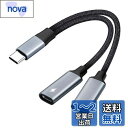 2in1 タイプC高速充電イヤホン変換ケーブル Type-CイヤホンジャックUSB C PD充電アダプタ 音声通話/音量調節/音楽イヤホン 二股 高耐久 ナイロ...