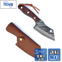 Irai Utaki 包丁 切付 刃渡り100mm アウトドア用包丁 フルタング構造 フィッシング ステンレス製 赤檀グリップ 釣り キャンプ用シースナイフ 革収納鞘付 (切付/刃渡り100mm)