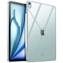 JEDirect iPad Air用 13インチ M3/M2 (2025/2024) クリアケース 黄変防止 透明 耐衝撃 スリムタブレットカバー ハードPC背面とソフトTPUバンパー付き(2)