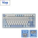 EPOMAKER x Aula F75 ゲーミングキーボード ガスケット メカニカルキーボード 5層パッド&ノブ付き 75% ワイヤレス ホットスワッパブル Bluetooth/2.4GHz/USB-C RGB 技適認証取得 (Sea Salt Blue, LEOBOG Reaper Switch)