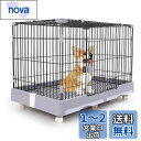 Aikenn ペットケージ 小動物ケージ キャスター付き 犬サークル 猫ケージ ペットサークル ペットフェンス 引き出しトレイ 猫 犬用 屋根付き 脱走防止 組立簡単 掃除簡単 いぬ ネコ うさぎ ペット用品 (グレー 1段)