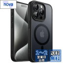 JEDirect iPhone15ProMax 6.7インチ(15 Pro Max)用 マグネット ケース MagSafeに対応 半透明のマット背面 薄型 耐衝...