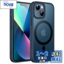 JEDirect iPhone 13 mini 5.4インチ用 マグネット ケース MagSafeに対応 半透明のマット背面 薄型 耐衝撃 カバー (ストームブ...