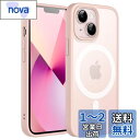 JEDirect iPhone 13 mini 5.4インチ用 マグネット ケース MagSafeに対応 半透明のマット背面 薄型 耐衝撃 カバー (チョークピ...