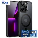 JEDirect iPhone13ProMax (13 Pro Max 6.7インチ用) マグネット ケース MagSafeに対応 半透明のマット背面 カメラレ...