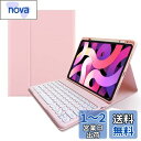 2022 iPad 第10世代 10.9インチ キーボードケース 丸型キー 上側ペンシルホルダー付き アイパッド iPad A16 2025 11世代 Bluetooth キーボード カバー マグネット 分離式 可愛い 学生 ビジネス (薄いピンク)