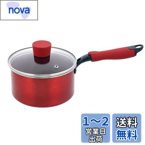 ベストコ 片手鍋 ソースパン 16cm レッド IH対応 NM-111 デリシャスサインエボルト