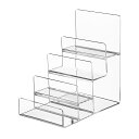 【送料無料】アクリルスタンド 展示用 ディスプレイスタンド アクリル台 4段 コレクション展示 陳列棚 マニキュア 財布 展示台