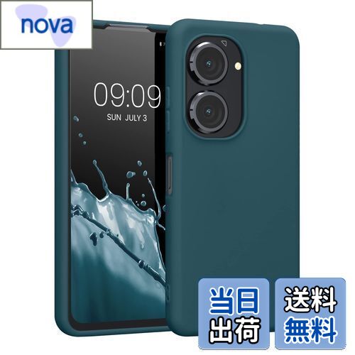 【送料無料】kwmobile スマホケース ASUS Zenfone 10 / Zenfone 9対応 ケース - 耐衝撃 滑り止め ソフト TPU シリコン - 翡翠色