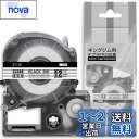 【送料無料】1個 12mm 透明黒文字 ET12K テープカートリッジ と互換性のある キングジム Kingjim テプラ Tepra (ST12K) テプラP...