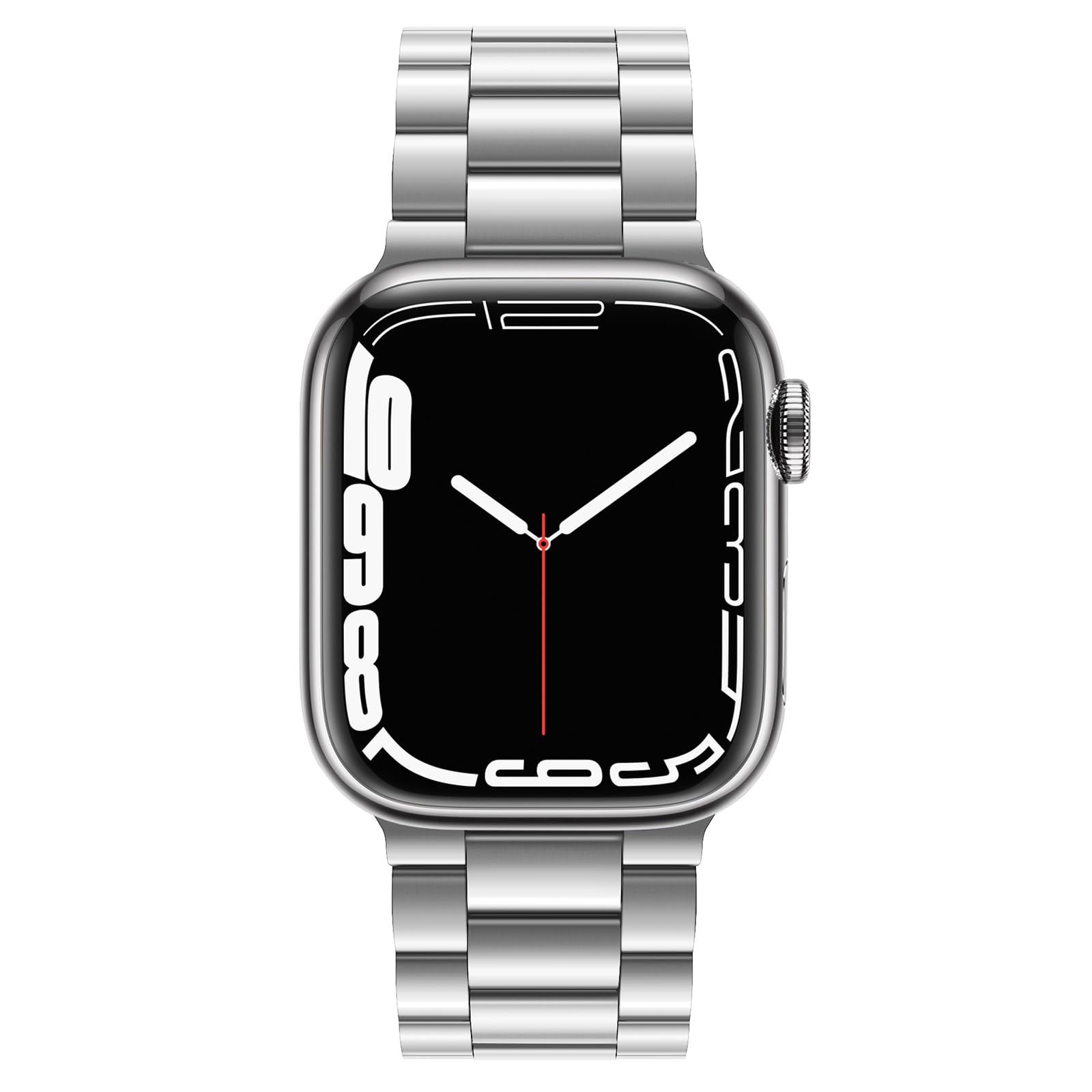 コンパチブル Apple Watch バンド 49mm 46mm 45mm 44mm 42mm プレミアムステンレススチールメタル交換バンド Apple Watch Ultra (49mm) シリーズ10 (46mm) シリーズ 9 / 8 / 7 (45mm) SE シリーズ6 シリーズ5 / 4 (44mm) シリーズ3 / 2 / 1 (42mm) 用 (シルバー)