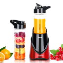 HOMEASY ミキサー ボトル2つ付き(400ml+570ml) 赤 BL05