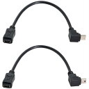 chenyang ミニUSB延長ケーブル USB 2.0 Mini USB 5ピン オス-メス 90度角度データ電源延長ケーブルアダプター 0.2M 2本パック(2)