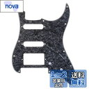 Musiclily Pro 11穴 HSS STストラトピックガード American/メキシコ製Fender Stratストラトキャスターエレキギター Floyd Roseブリッジカット用、4プライブラックパール