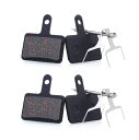 Wolfride 自転車ディスクブレーキパッド レジンパッド 金属樹脂製 パッド交換 全シリーズオイルブレーキ パッド スプリングとピン付き 2ペア入り