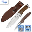 MOSSY OAK ナイフセット シースナイフ 折りたたみナイフ ポケットナイフ ケース付き フルタング構造 天然ウッドハンドル 木目様ハンドル 全長225mm...