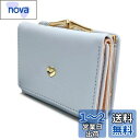 fogman がま口 財布 レディース 小銭入れ カード入れ 3つ折り 折りたたみ コンパクト 札入れ 単財布 (水色)