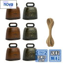MrMrKura カウベル 牛馬放牧 真鍮ベルセット 金属製 鈴 6個セット 牛 馬 羊 ミニ ベル すず 家畜 動物 麻縄 ファーム ブロンズ 農業 ペット首輪用 装飾品 キャメル ロス/盗難防止 アクセサリー
