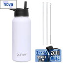 DUIERA 水筒 1リットル | 1000ml ステンレスウォーターボトル | 高保温・保冷性能 | ストロー&リークプルーフ蓋付き | BPAフリー、耐久性...