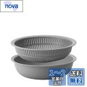 ライクイット (like-it) ざる ボウル 電子レンジ対応b Colander&Bowl 米とぎにも使える ザルとボール グレー 浅型 日本製 水切り 湯切...