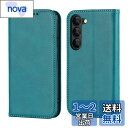 【Hamany】 galaxy s23 ケース 手帳型 カバー ギャラクシーS23 5g ケース マグネット式 スマホケース docomo SC-51D / au SCG19 耐久性 ギャラクシーs23 ケース レザー samsung サムスン 耐衝撃 カード収納 -ファッション スカイブルー