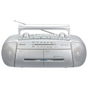 【2023最新】 オーム(OHM) 電機AudioComm ラジカセ ダブルラジカセ ラジオ カセットプレーヤー ポータブル マイク内蔵 カラオケ 重低音強調 ...