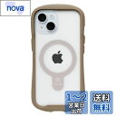 iFace Reflection Magnetic iPhone 15 ケース MagSafe 対応 クリア 強化ガラス (ベージュ)【アイフェイス アイフォン15 用 iphone15 用 カバー マグセーフ 耐衝撃 透明 ストラップホール】