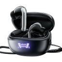 Benlera ワイヤレスイヤホン【新モデル・ストラップ付き】ブルートゥースイヤホン HiFi音質 音量記憶 bluetoothイヤホン マイク付き 通話可能 小型/軽量 Bluetooth5.3技術 瞬間接続 完全ワイヤレスイヤホン ENCノイズキャンセリング 快適な装着感 wireless earphones Ty(2)