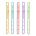 【送料無料】MOTTERU (モッテル) sofumo ソフトタッチ ケーブルバンド ラージサイズ 繰り返し使える シリコン 便利グッズ ドライヤー/ヘアアイロン 各色1本 5本セット シャーベットカラー MOT-CBBAND04-SE