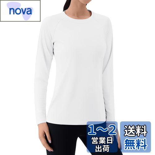 [KEFITEVD] 長袖tシャツ レディース スポーツインナー 薄手 uvカット トレーニングウェア 運動着 通気 ヨガウェア トップス 吸汗速乾 カットソー 夏 ホワイト 2XL