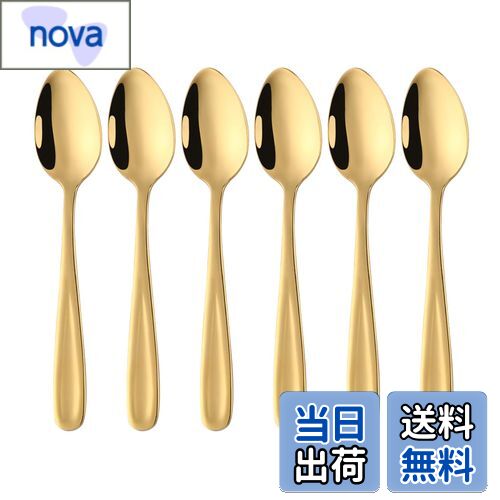 【送料無料】Buyer Star スプーン ティースプーン 6本セット 金色 13.5cm おしゃれ デザート コーヒー デミタススプーン 18-0ステンレス鋼...