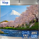 U-SITU タペストリー 壁掛け 壁飾り 富士山 河津桜 桜舞い 自然景色 オシャレ 背景 多機能 布ポスター インテリア 雰囲気転換(サイズ:長さ75cm ...