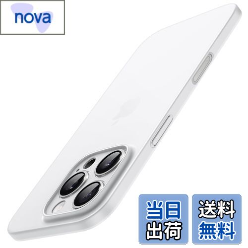 【送料無料】JETech 薄型 iPhone 16 Pro 6.3 インチ用 ケース カメラレンズ全面保護 軽量 マット仕上げ PPハードミニマリストカバー (ホワイトチタニウム)