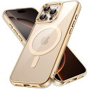 【送料無料】JETech iPhone 16 Pro Max 6.9インチ用 マグネット ケース MagSafe対応 衝撃吸収 バンパーカバー 傷つけ防止 クリアバック (デザートチタニウム)