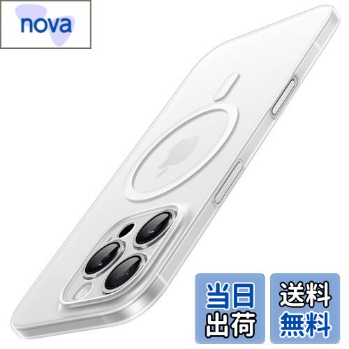 【送料無料】JETech マグネット薄型 iPhone 16 Pro Max 6.9インチ用 ケース MagSafe対応 カメラレンズ全面保護 軽量 マット仕上げ PPハードミニマリストカバー (フロストクリア)