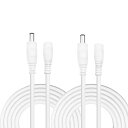 【送料無料】Kabenjee 2x 2m DCACアダプタ延長ケーブル DC延長コネクタ(白)